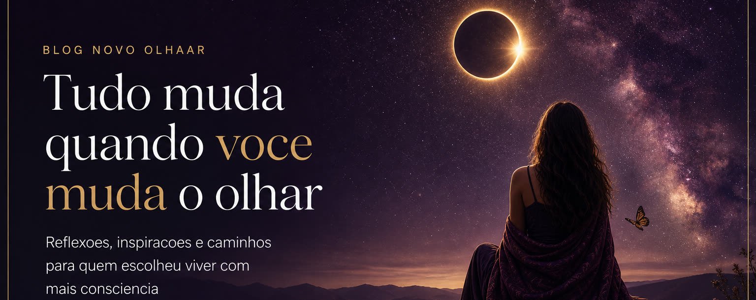 Blog Novo Olhaar — Tudo muda quando você muda o olhar. Reflexões, inspirações e caminhos para quem escolheu viver com mais consciência.