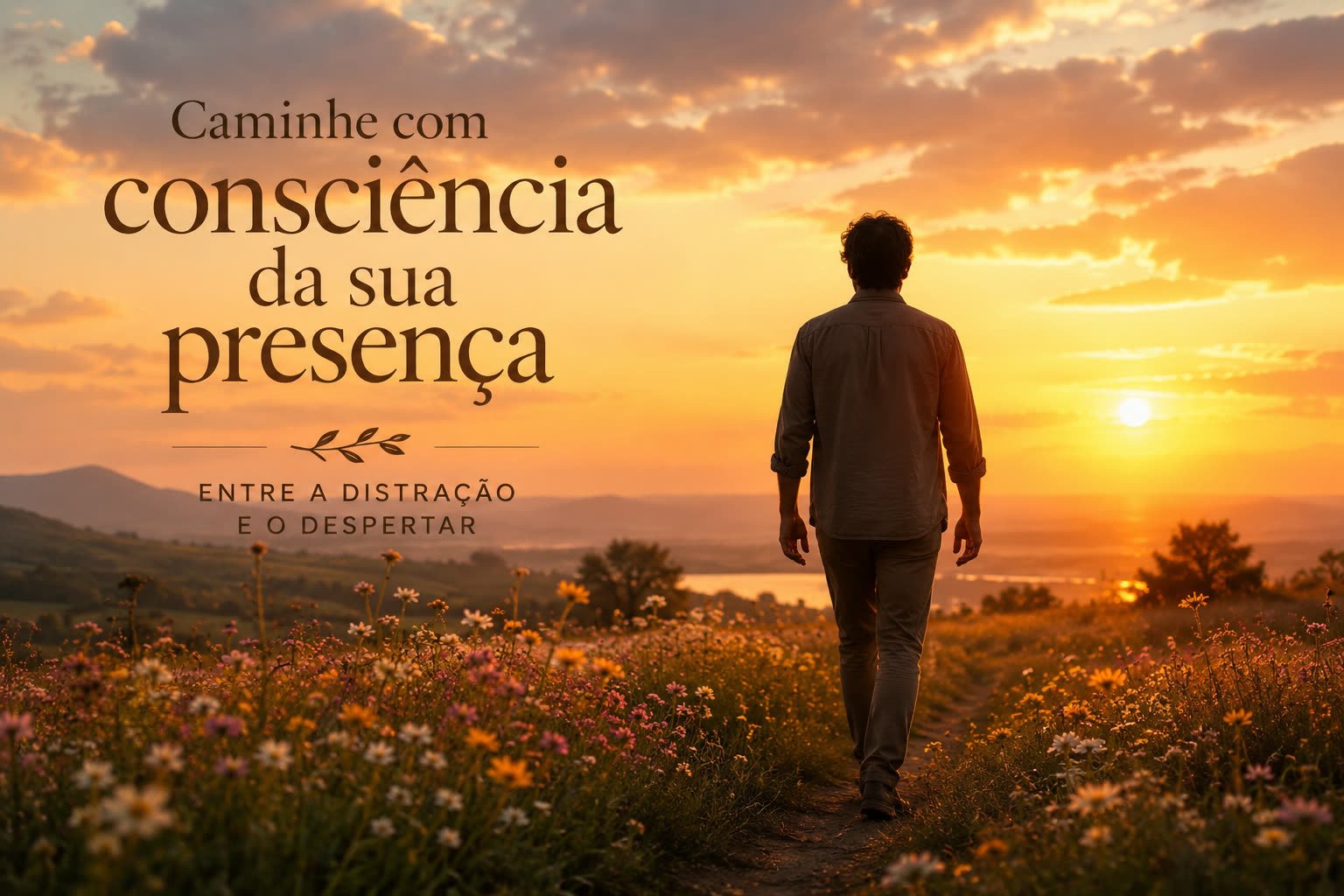 Caminhe com consciência da sua presença — entre a distração e o despertar